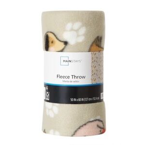 🧣 Mainstays Dogs in Scarves Fleece Throw Blanket 50” x 60” – All Ages